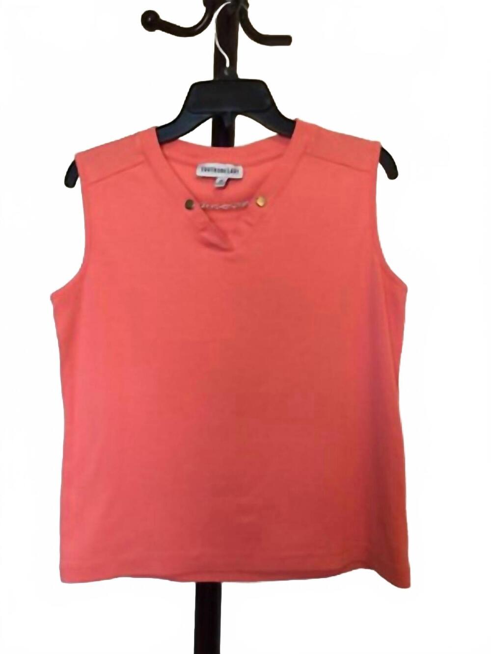 NEW TRIBAL women's crew neck top in coral red